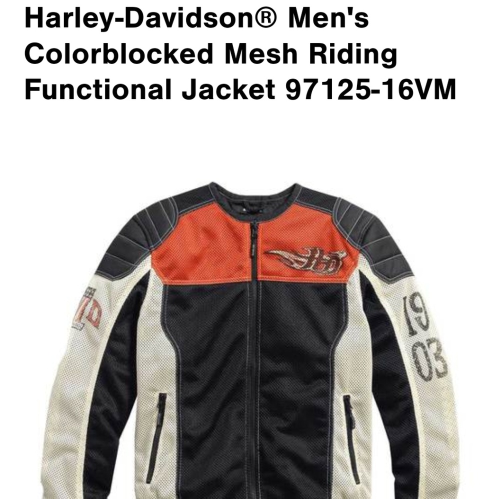 Harley Davidson colorblock mesh riding jacket